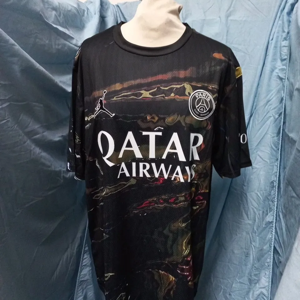 NIKE DRI-FIT FOOTBALL SHIRT – QATAR AIRWAYS X PARIS SAINT-GERMAIN (MEN'S, UK M)
