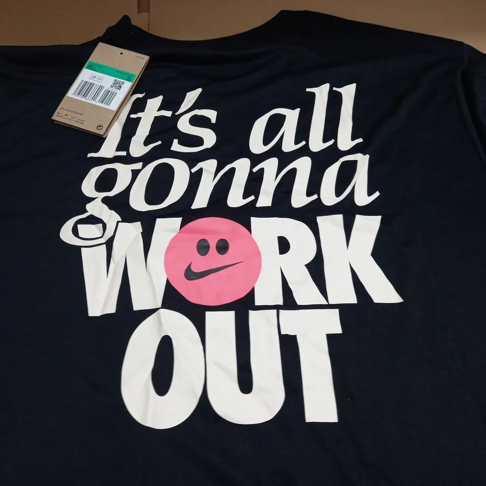 NIKE ITS GONNA WORK OUT BLACK T-SHIRT - XL