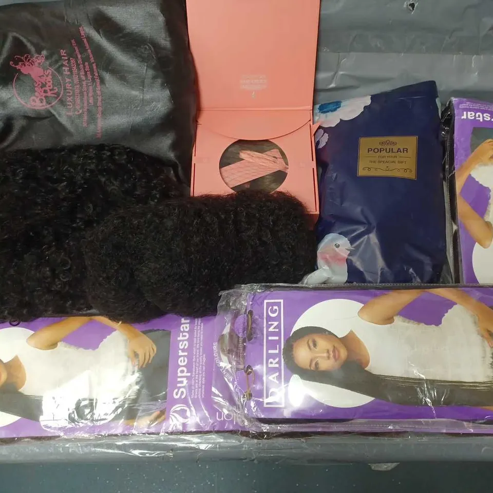 LOT OF 8 ASSORTED ARTIFICIAL HAIR PIECES 