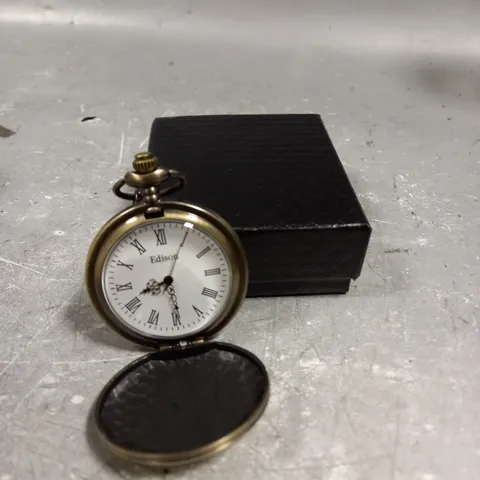 MENS EDISON POCKET WATCH WITH CHAIN