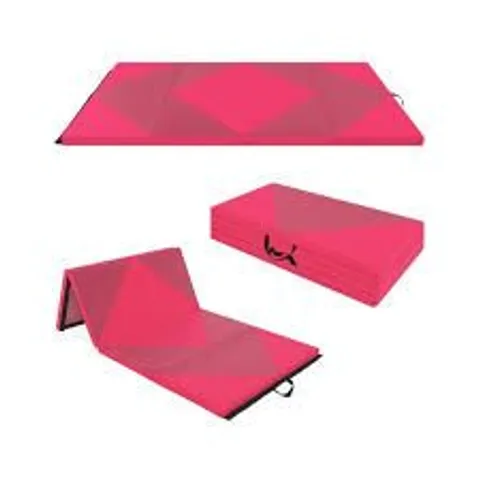 BOXED COSTWAY ROSE PU LEATHER FOLDING GYMNASTICS MAT 240CM