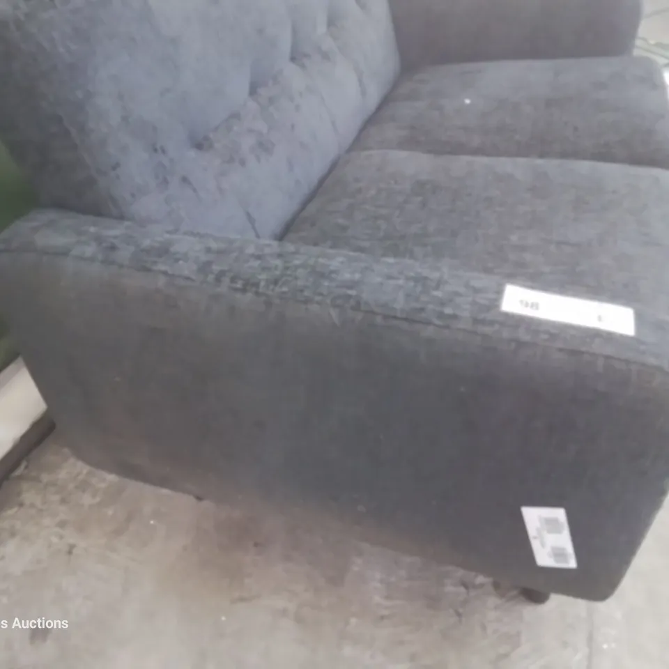 DESIGNER TWO SEATER SOFA CHARCOAL FABRIC 