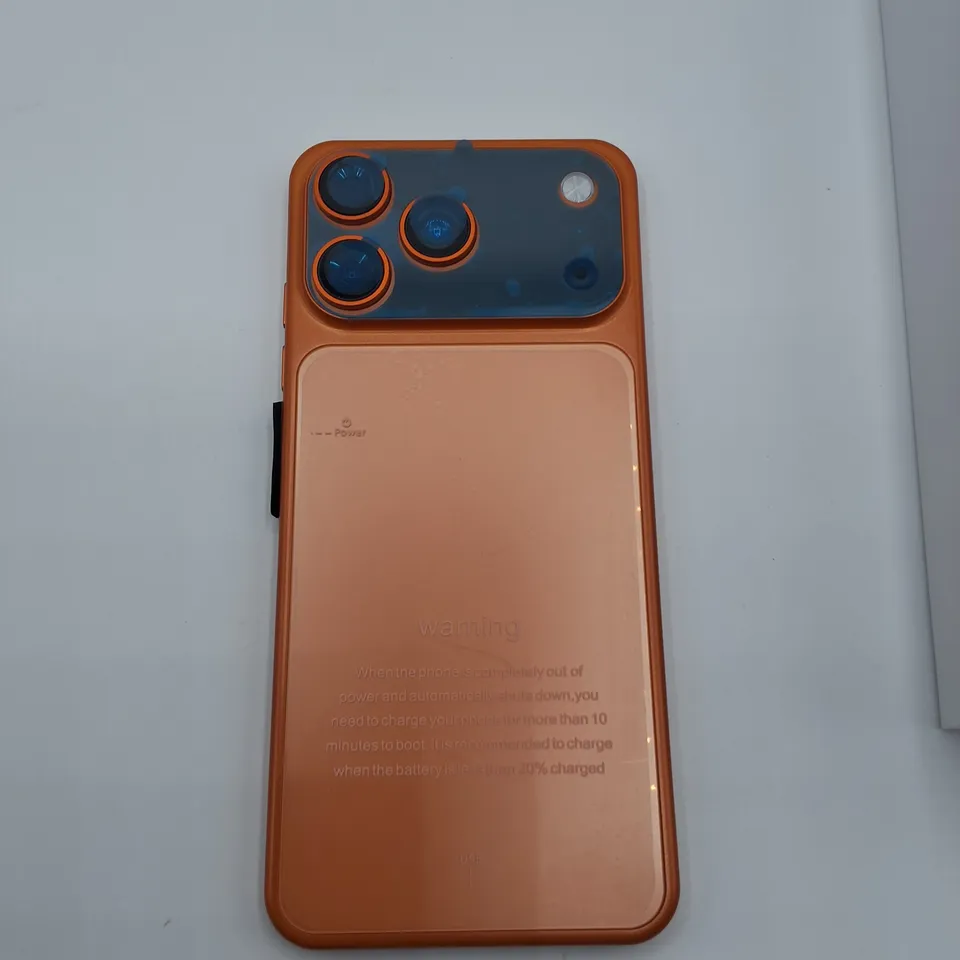BOXED ALONG CYCLONE 64GB ANDROID MOBILE PHONE IN ORANGE