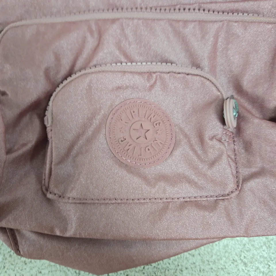 KIPLING PINK NYLON CROSSBODY BAG