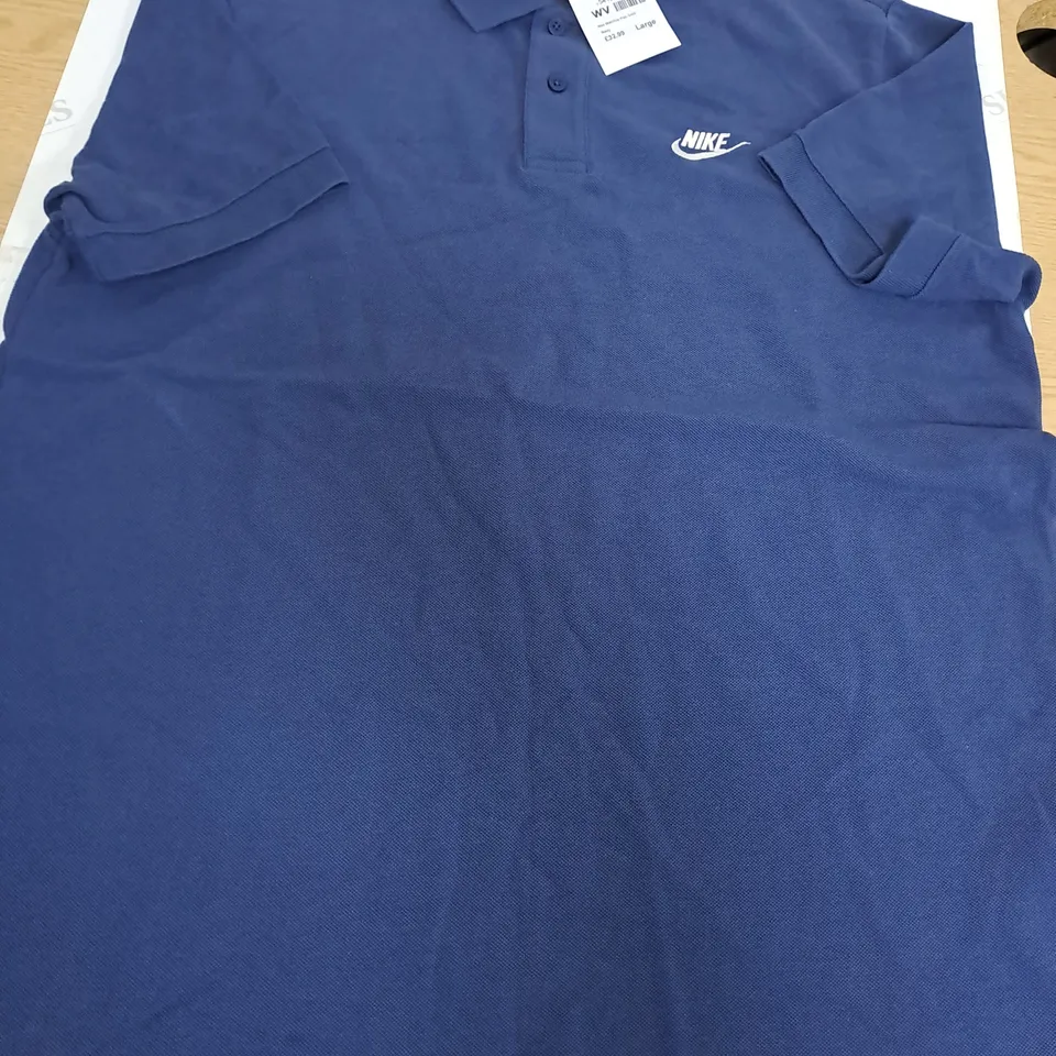 NIKE NAVY BLUE POLO SHIRT SIZE L 