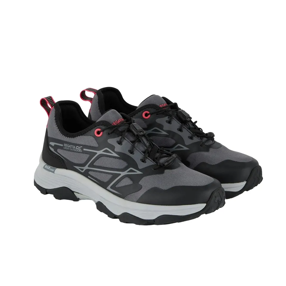 BRAND NEW REGATTA WOMENS BLAZE TRAINERS - SEAL GREY/PEACH BLOOM SIZE UK 7