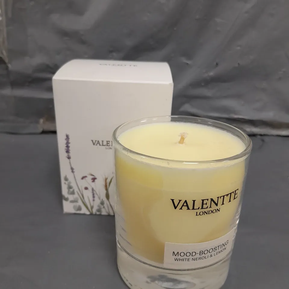 BOXED VALENTTE NEROLI AND LEMON SCENTED CANDLE 