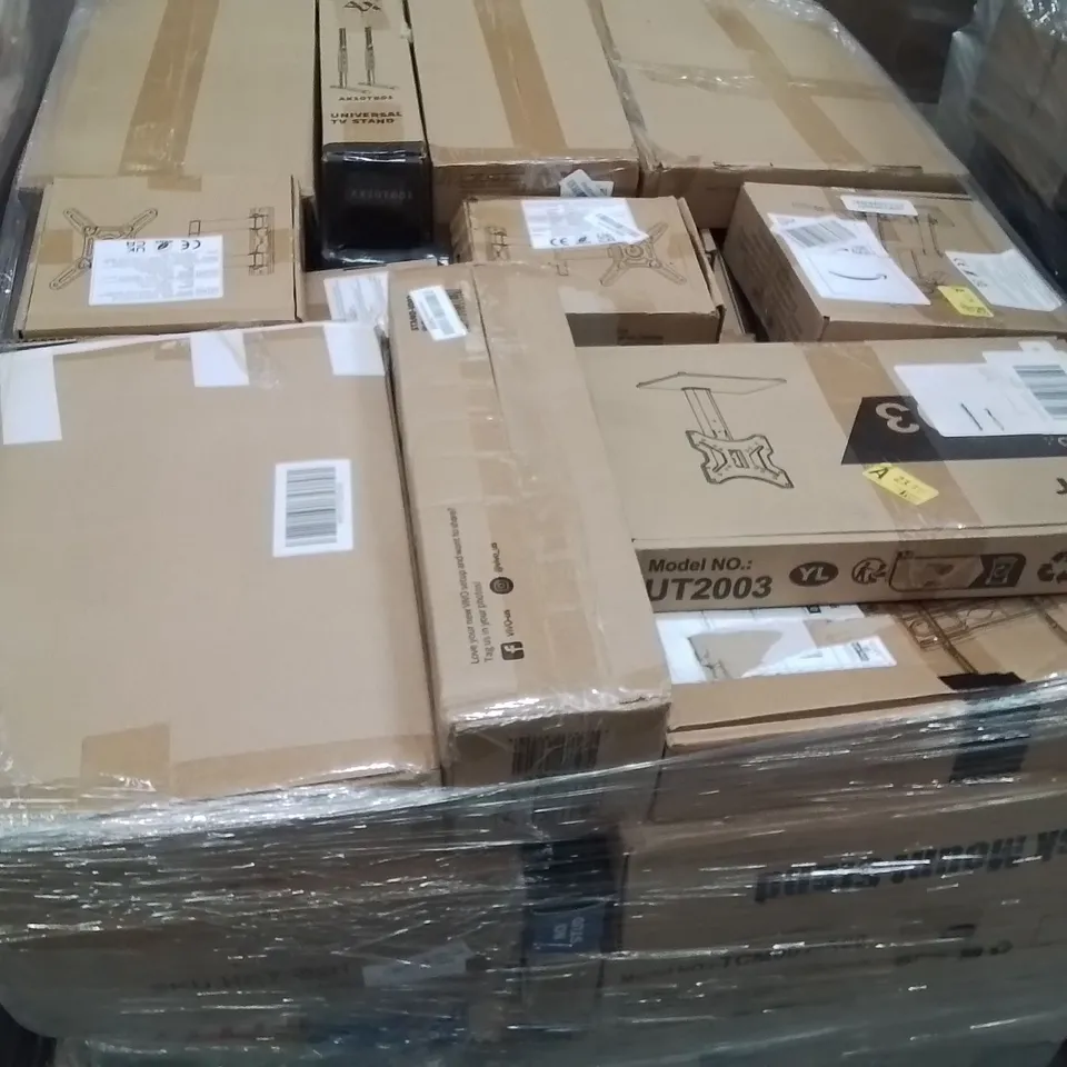 PALLET TO CONTAIN A LARGE QUANTITY OF WALL MOUNTED BRACKETS 