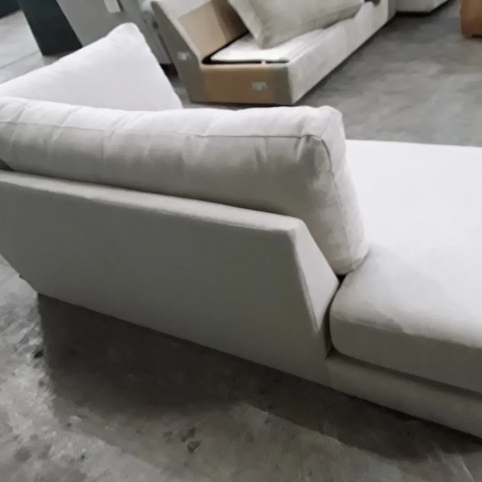 QUALITY DESIGNER RHF CHAISE SECTION - LIGHT GREY FABRIC 