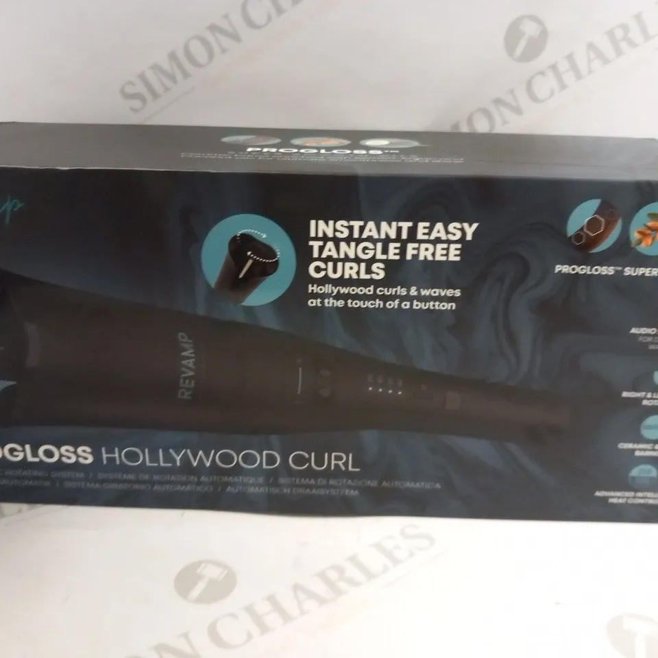 BOXED REVAMP PROFESSIONAL PROGLOSS HOLLYWOOD CURL AUTOMATIC ROTATING SYSTEM