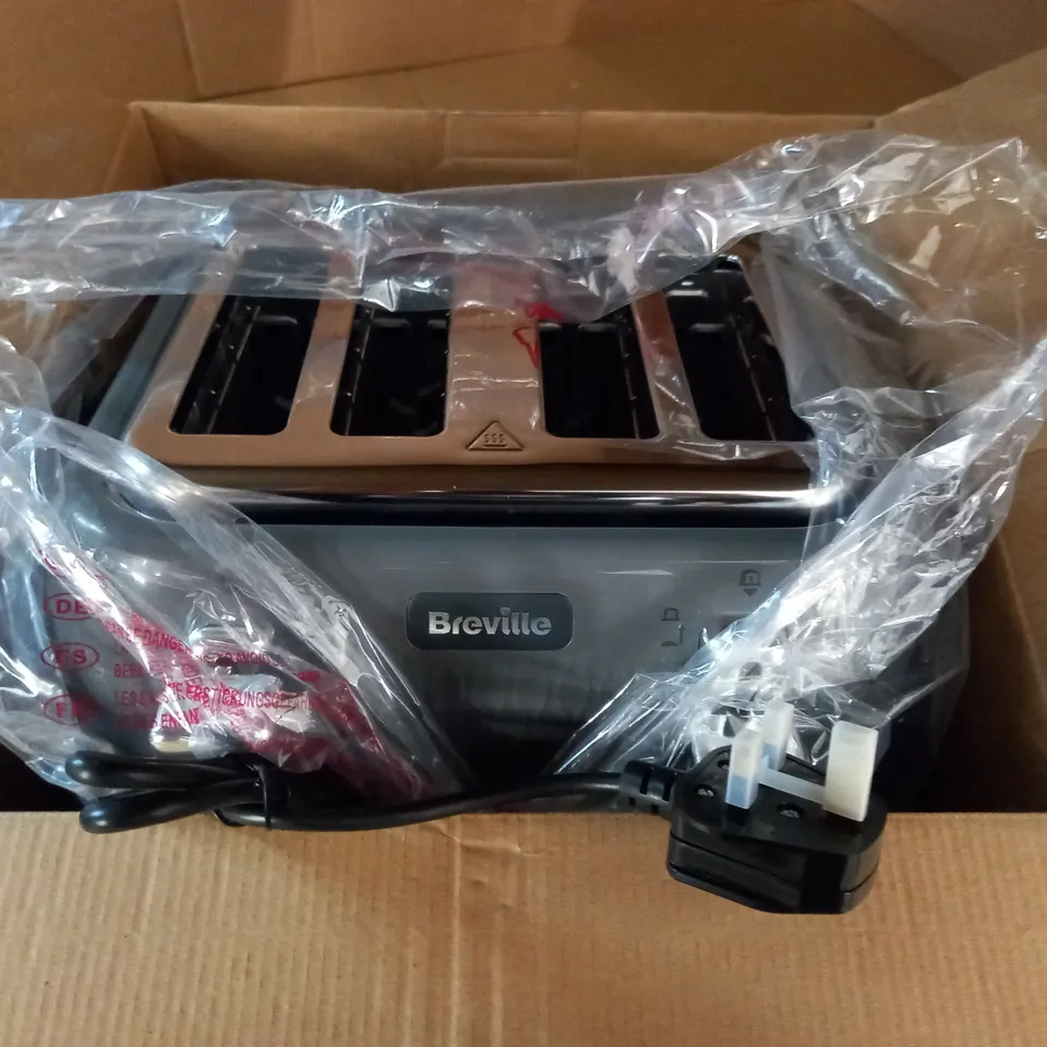BOXED BREVILLE CURVE COLLECTION GREY 4-SLICE TOASTER 