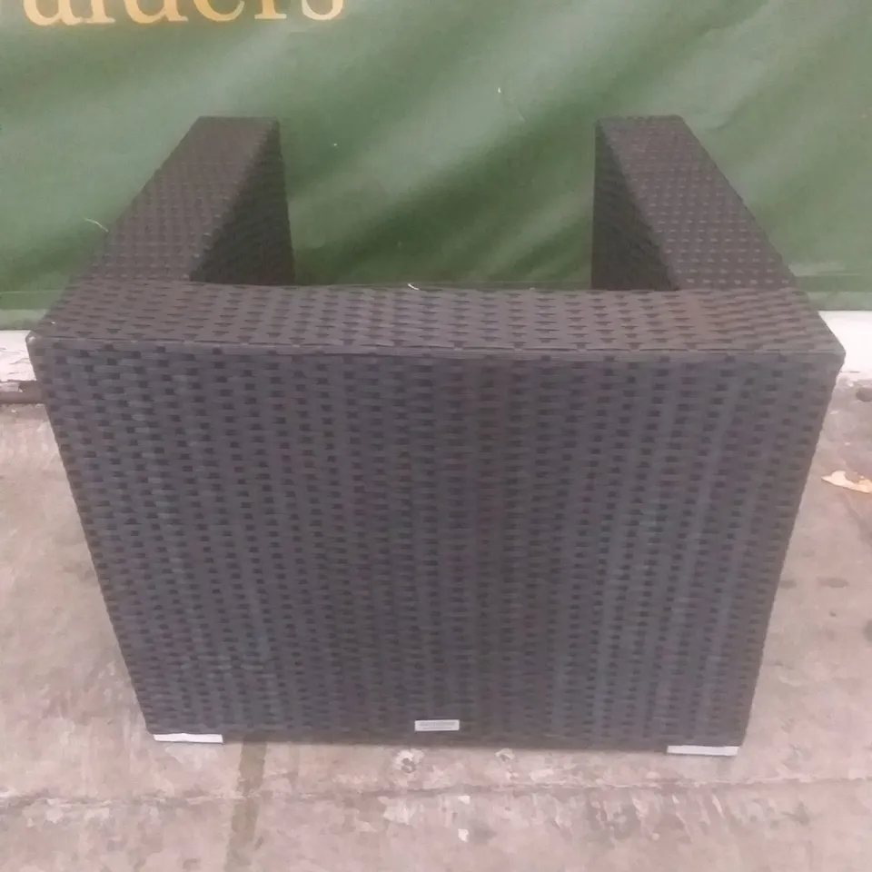 RATTAN EFFECT BLACK GARDEN CHAIR