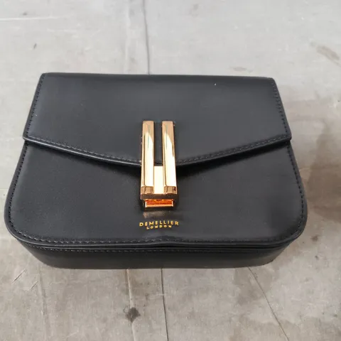 DEMELLIER LONDON BLACK LEATHER CLUTCH BAG 