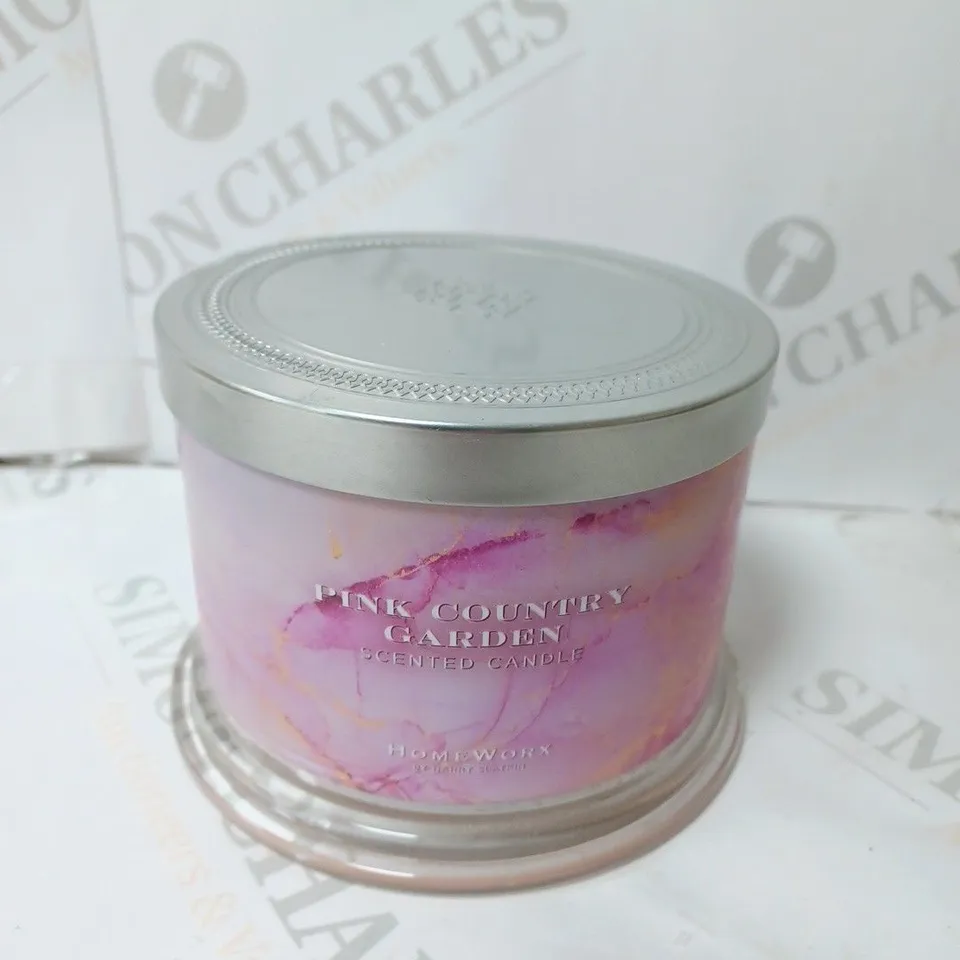 HOMEWORX SCENTED CANDLE - PINK COUNTRY GARDEN 