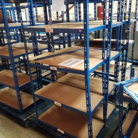 PALLET CONTAINING 2 5-TIER SHELVING UNITS 180×90×45CM - BLUE