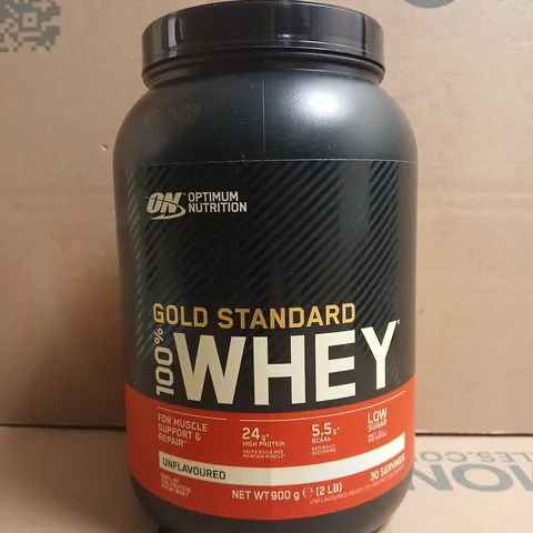 OPTIMUM NUTRITION GOLD STANDARD 100% WHEY - UNFLAVOURED (900G)