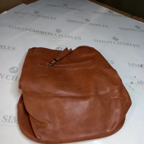 UNBRANDED BROWN STRAPPED LEATHER BAG