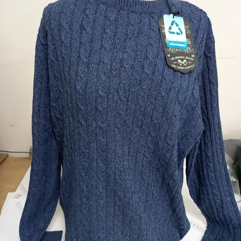 TOKYO LAUNDRY DENIM TWIST SWATCH JUMPER - SIZE LARGE 