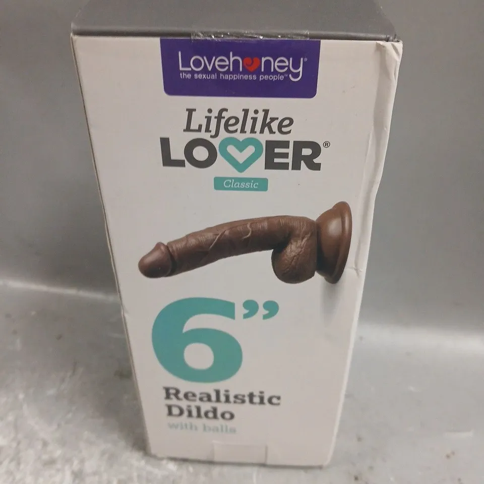 BOXED LOVE HONEY LIFELIKE LOVER CLASSIC 6" REALISTIC DILDO WITH BALLS