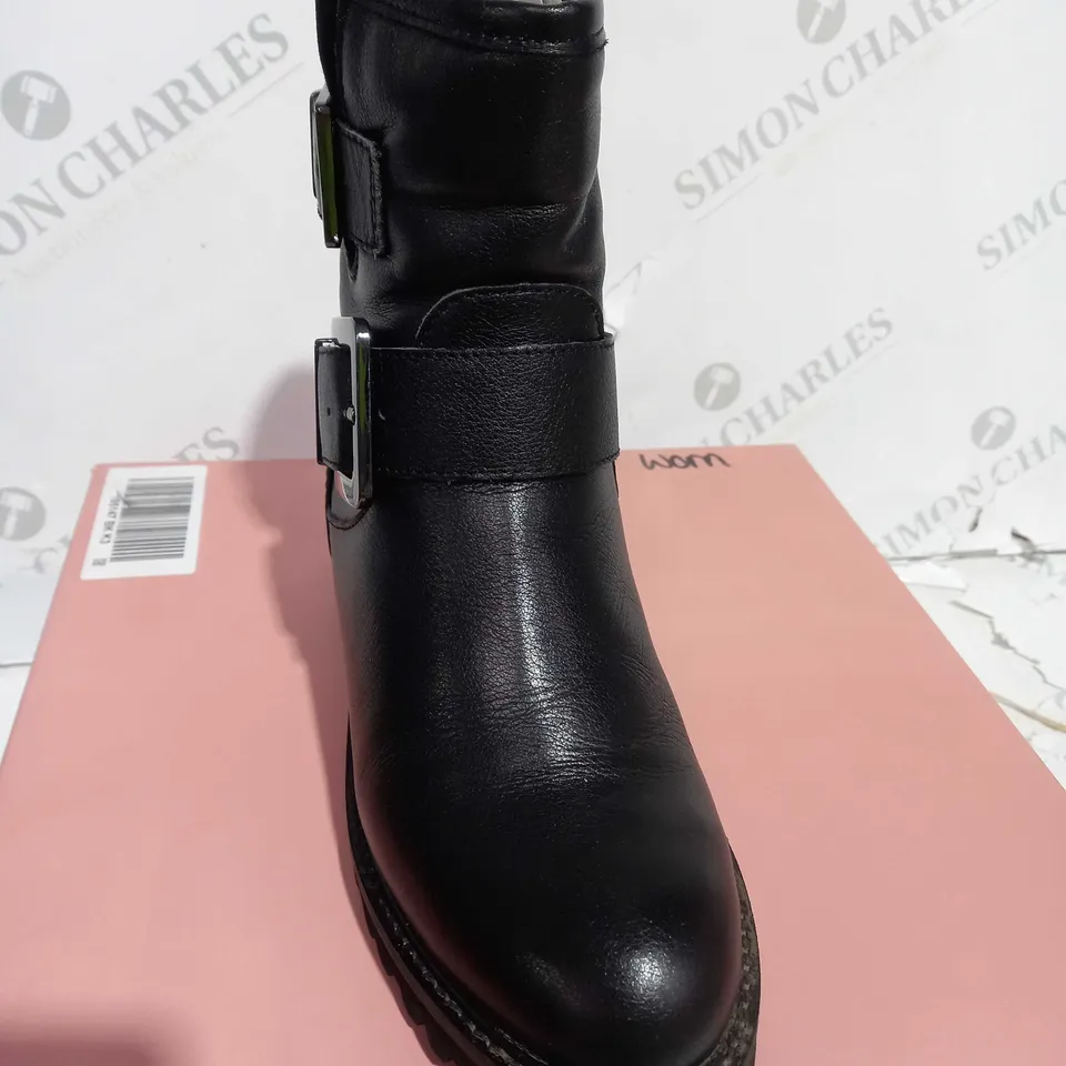 BOXED MODA IN PELLE CORNELIA BIKER BOOTS, BLACK - SIZE 3