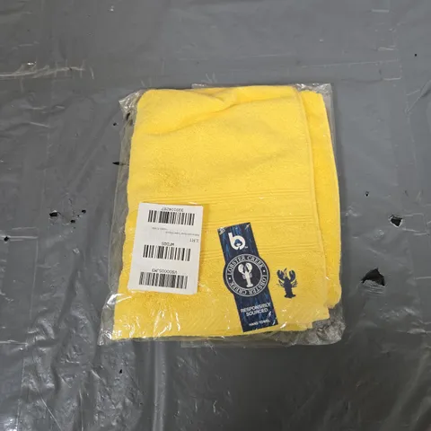 LOBSTER CREEK HAND TOWEL – YELLOW – BRAND NEW IN PACKAGING