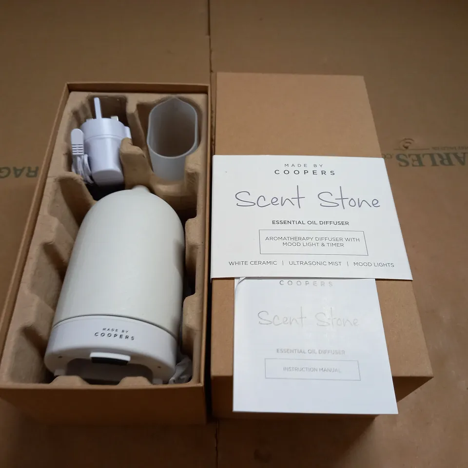 BOXED MADE BY COOPERS SCENT STONE ESSENTIAL OIL DIFFUSER