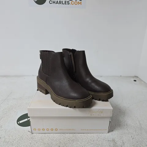 BLOWFISH MALIBU ANKLE BOOTS β BLACK LEATHER, CHUNKY LUG SOLE UK 7