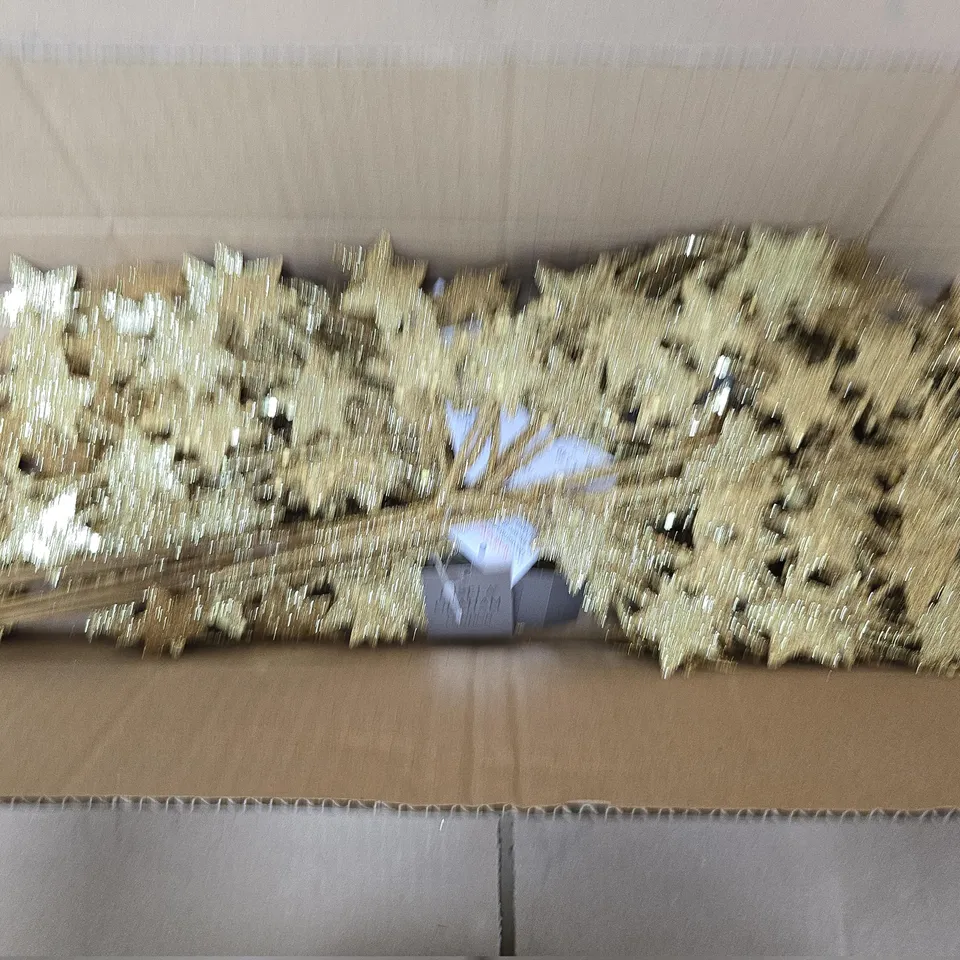 APPROXIMATELY 12 GISELA GRAHAM GOLD GLITTER STAR BRANCH DECOR