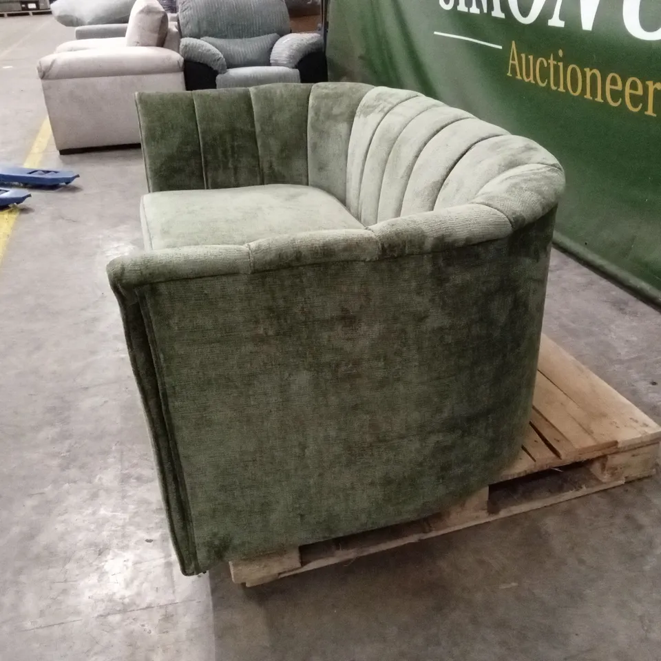 GUILD 2 SEATER FABRIC SOFA - OLIVE RRP £649