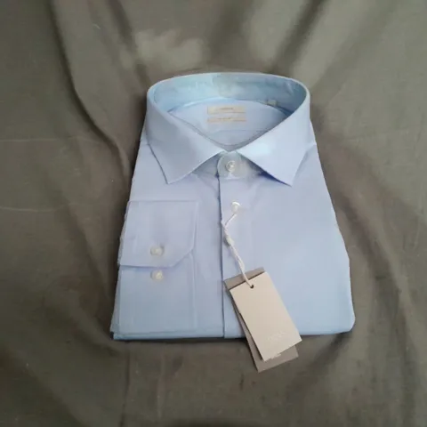 MOSS REGULAR FIT BABY BLUE BUTTON UP - SIZE 20 