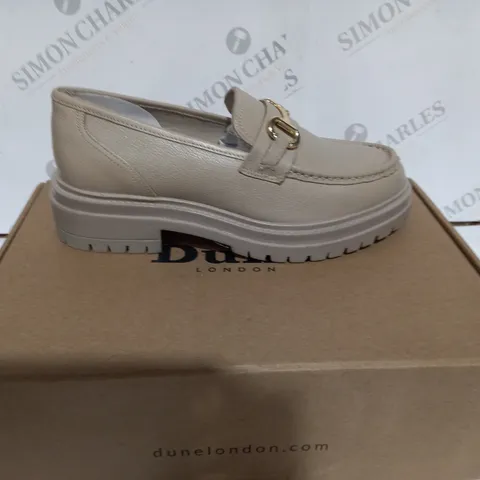 BOXED  DUNE CHUNKY LOAFERS IN cream UK SIZE 5