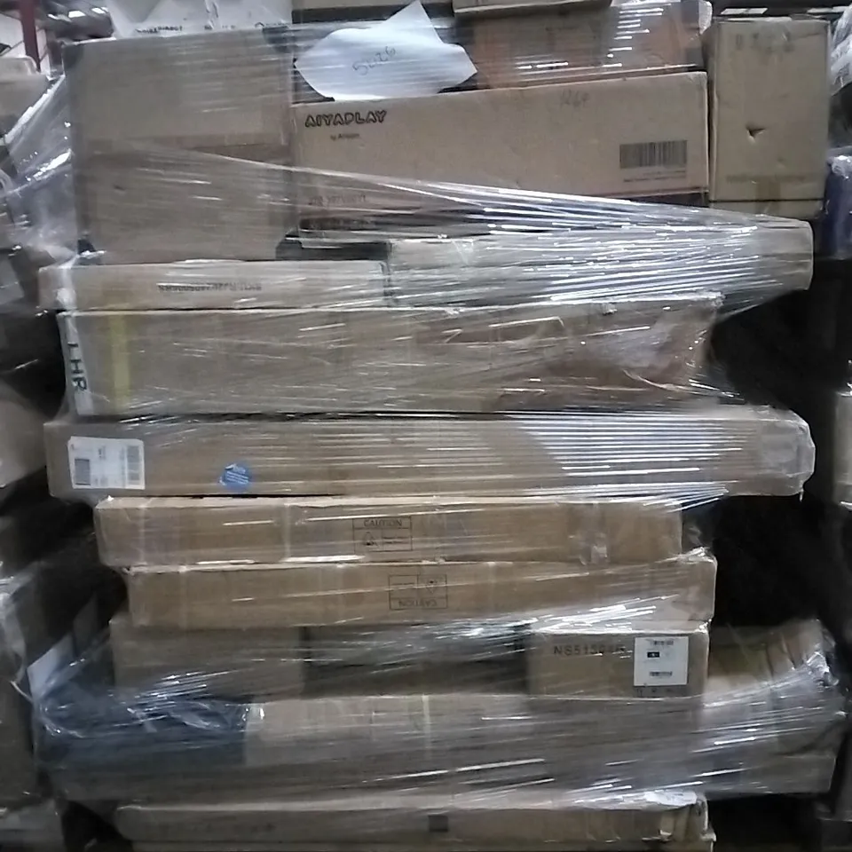 PALLET OF HOUSEHOLD ITEMS TO INCLUDE WALL BREAKING MACHINE, HD SECURITY CAMERA, DIGITAL PIANO AND OTHER ASSORTED ITEMS...