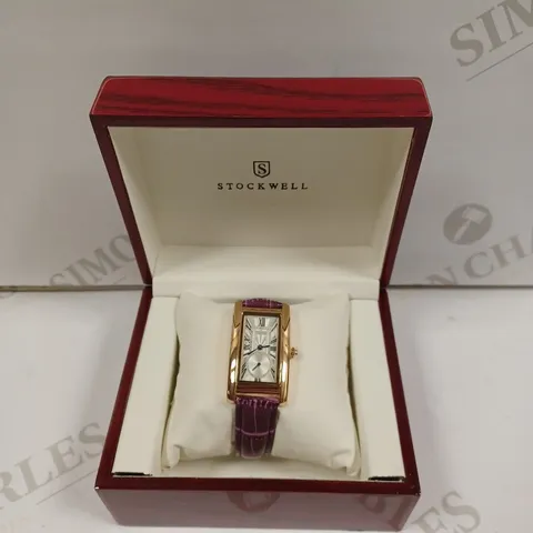 LADIES STOCKWELL WATCH – TEXTURED DIAL WITH SUB DIAL MINUTE HAND – LEATHER STRAP – GIFT BOX INCLUDED