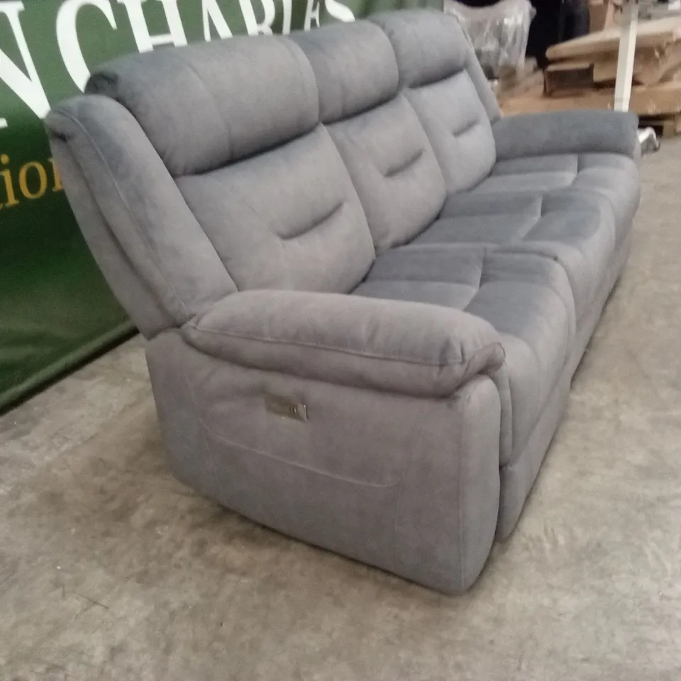QUALITY DESIGNER 3 SEATER FABRIC POWER RECLINER SOFA