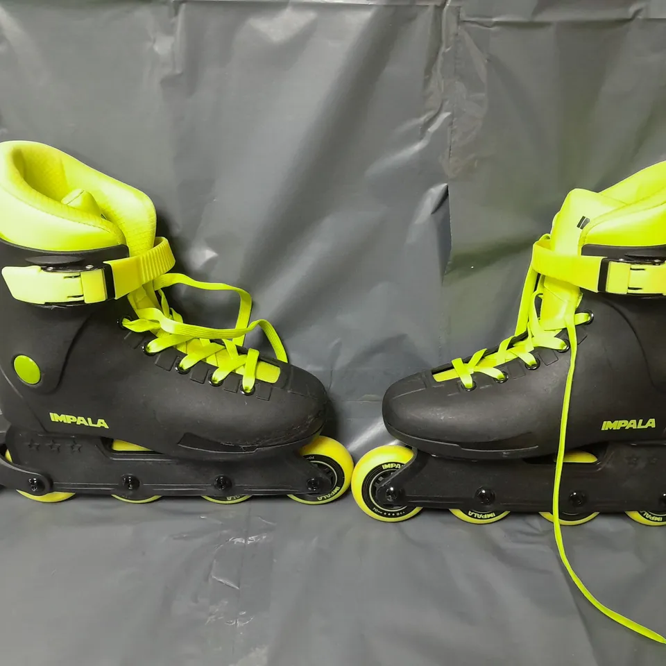 BOXED IMPALA INLINE SKATES IN BLACK/GREEN - UK 3