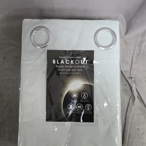 LIGHT GREY BLACKOUT CURTAINS WITH EYELET TOPS – READY-MADE PAIR, 66 X 72 IN (167 X 183 CM)