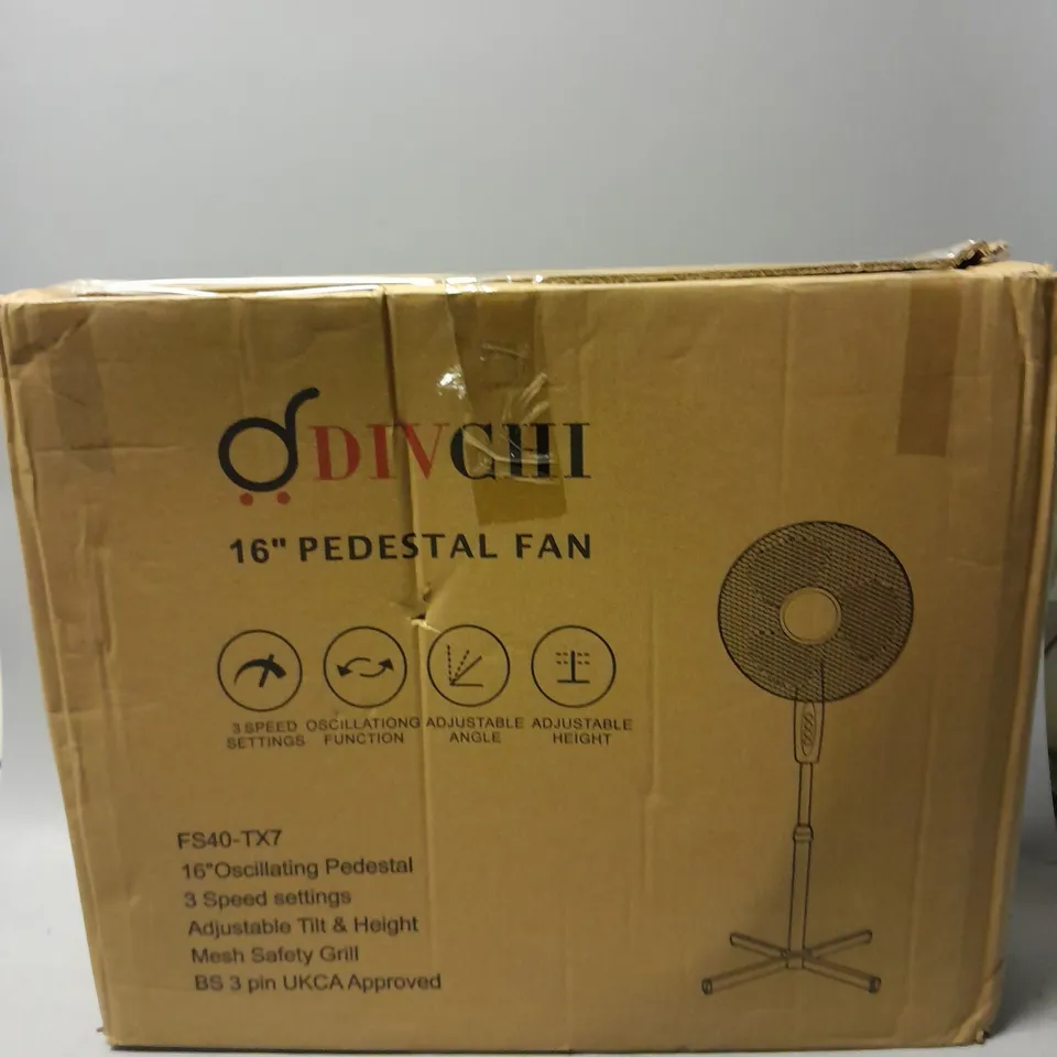 BOXED DIVCHI 16" PEDESTAL FAN 