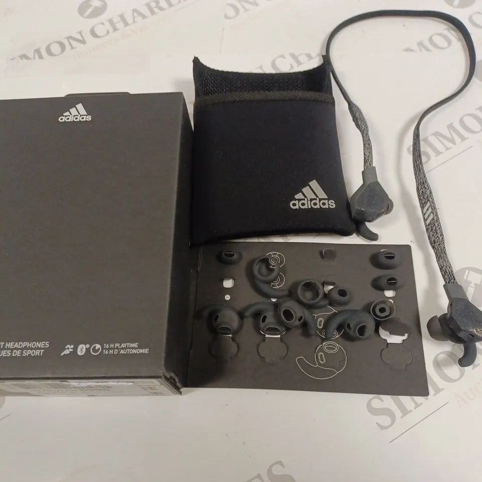 BOXED ADIDAS FWD-01 BLUETOOTH SPORT HEADPHONES - NIGHT GREY