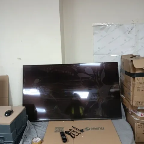 LG 55QNED8130A 55-INCH TELEVISION – REMOTE & MAINS LEAD INCLUDED SCREEN DAMAGED 