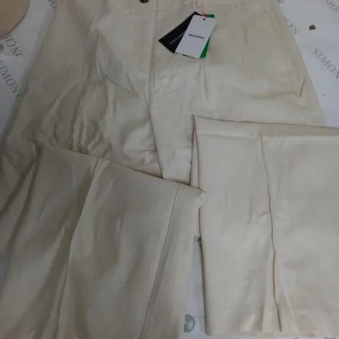 KALEIDOSCOPE LINEN TROUSERS IN STONE- UK 16