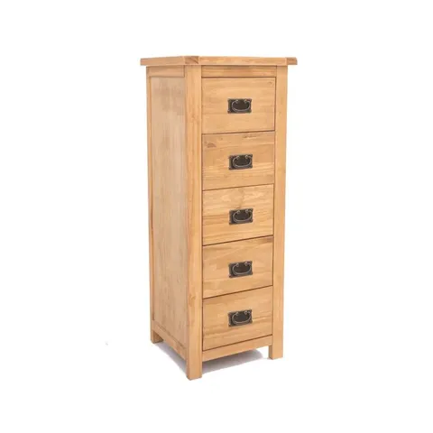 BOXED NAGLE NARROW 5 DRAWER CHEST 