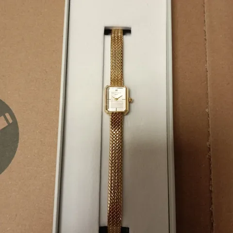 BOXED ROSEFEILD OCTAGON XS GOLD WATCH