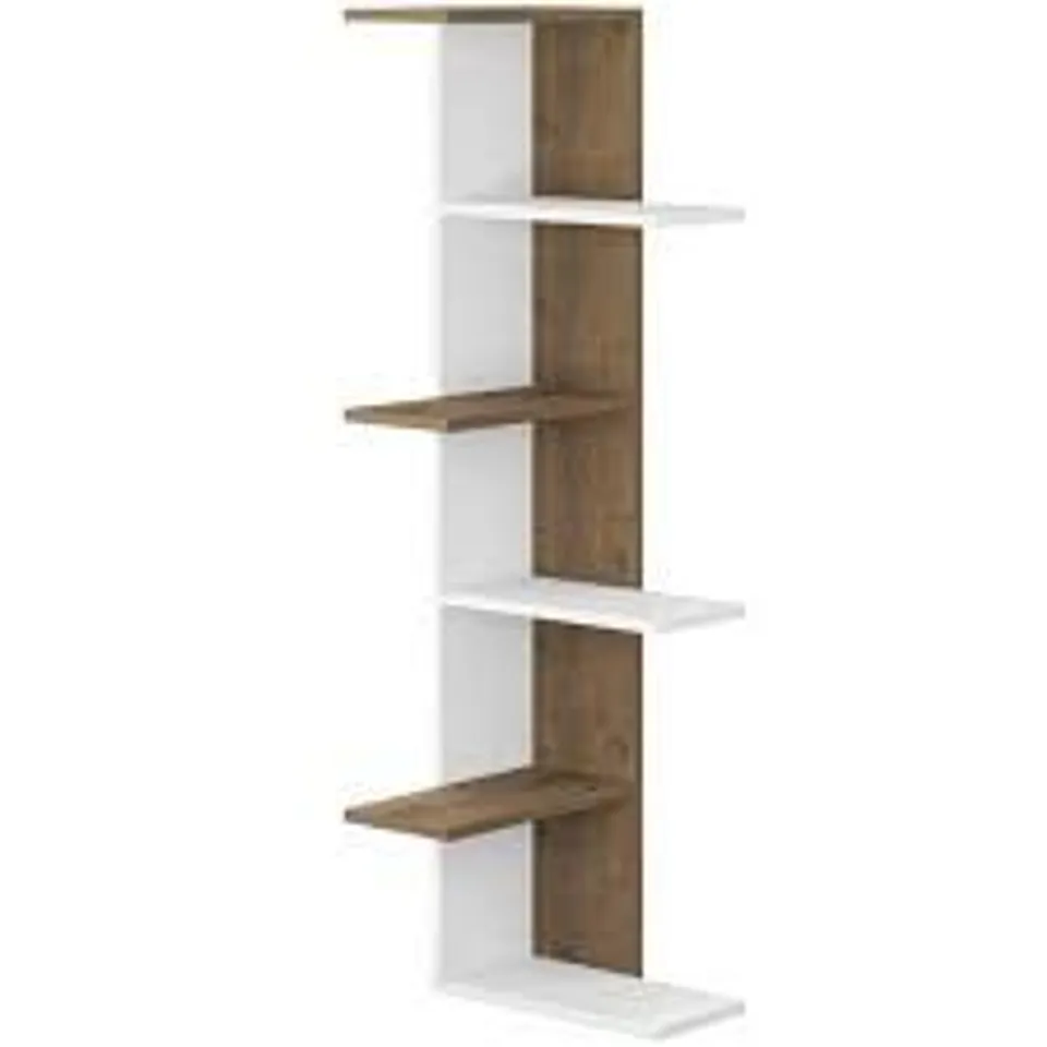 BOXED SASO BOOKCASE - LIGHT MOCHA, WHITE