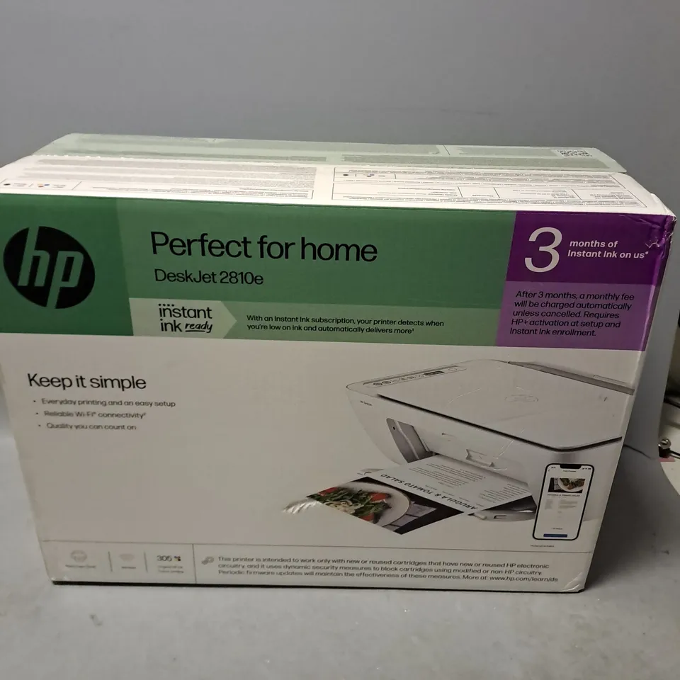 BOXED HP DESKJET 2810E PRINTER 