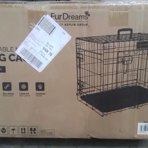 BOXED FURDREAMS FOLDABLE METAL DOG CAGE