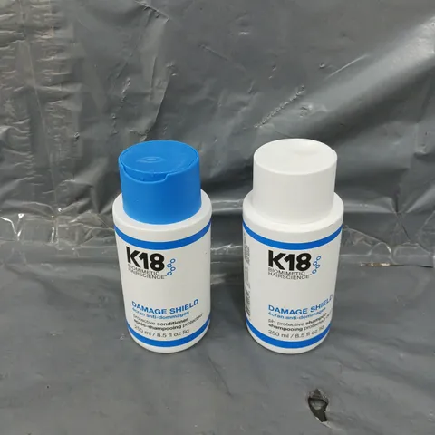 K18 BIOMIMETIC HAIRSCIENCE K18 DAMAGE SHIELD SHAMPOO AND CONDITIONER