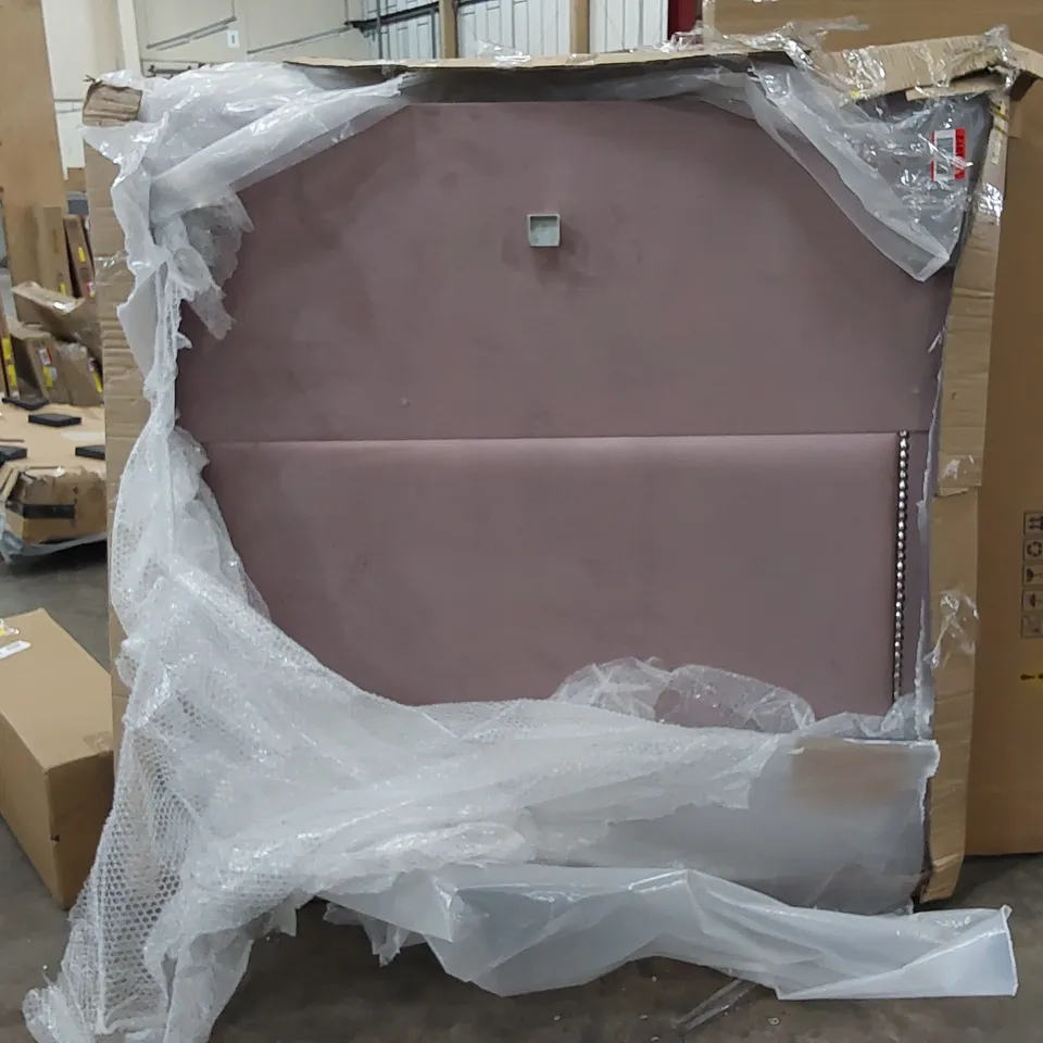 BRISCO UPHOLSTERED HEADBOARD - PINK // WIDTH APPROX 142cm