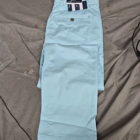CREW CLOTHING COMPANY LIGHT BLUE CHINO TROUSERS - MEN'S, W34 REGULAR