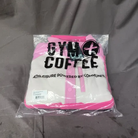 GYM+ COFFEE SNAP POLAR FLEECE – COTTON CANDY, SIZE M