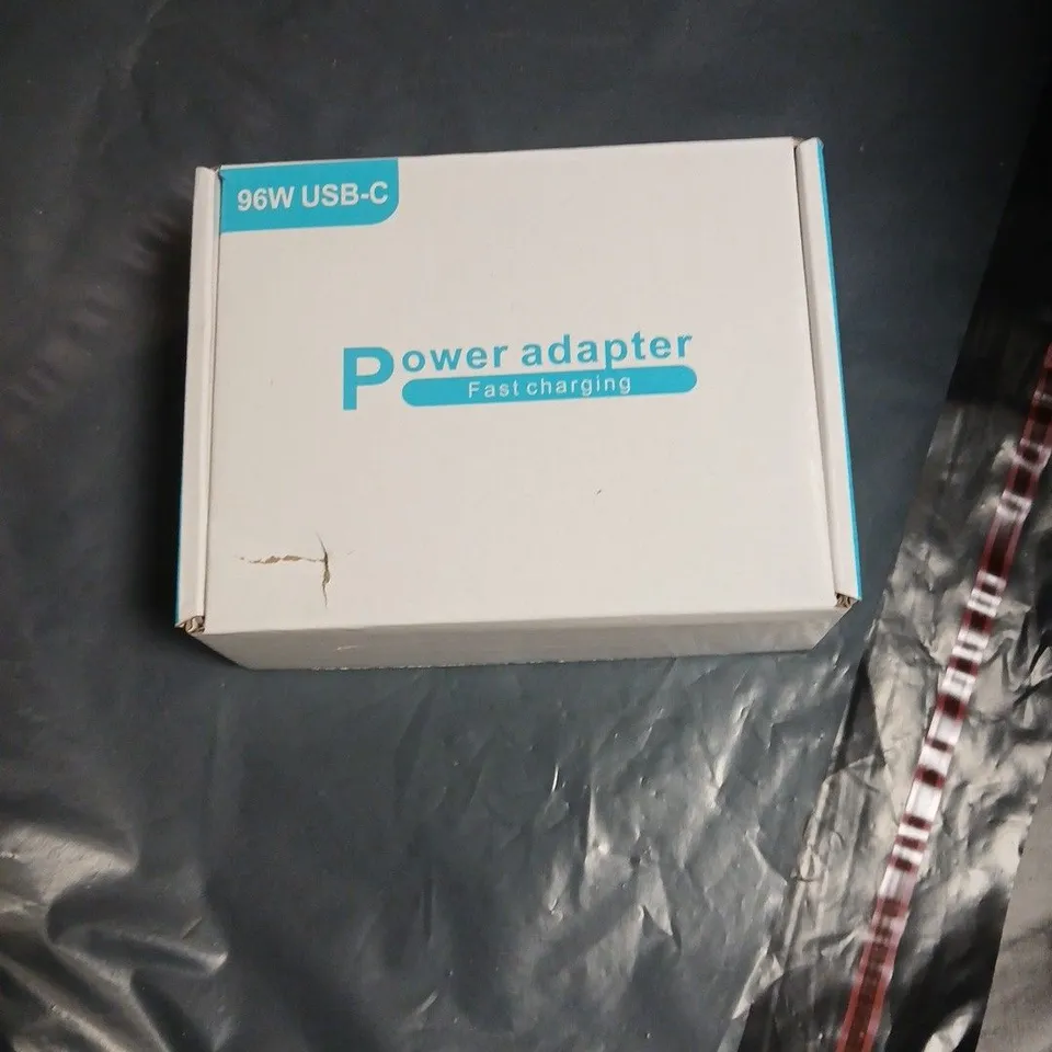 BOX OF APPROXIMATELY 9 ASSORTED  ELECTRICAL ITEMS INCLUDING SKY POWER SUPPLY , POWER ADAPTER AND SOLDERING IRON 